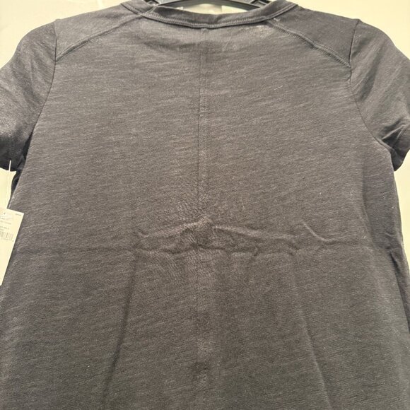 SOLD // NWT Banana Republic XS Cozy Slub Tshirt Black Crewneck Short Sleeve Top - Picture 10 of 14